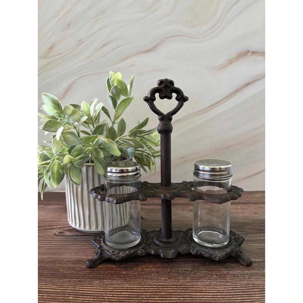 At Home metal Salt and Pepper Caddy